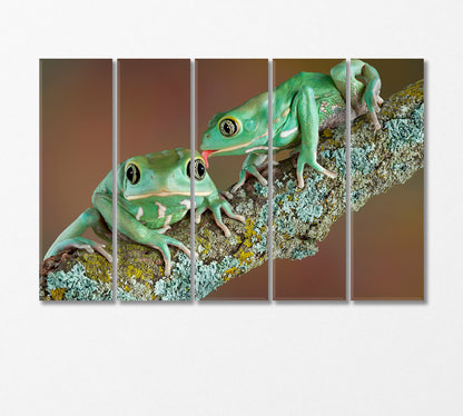 Pair of Wax Frogs Canvas Print-Canvas Print-CetArt-5 Panels-36x24 inches-CetArt