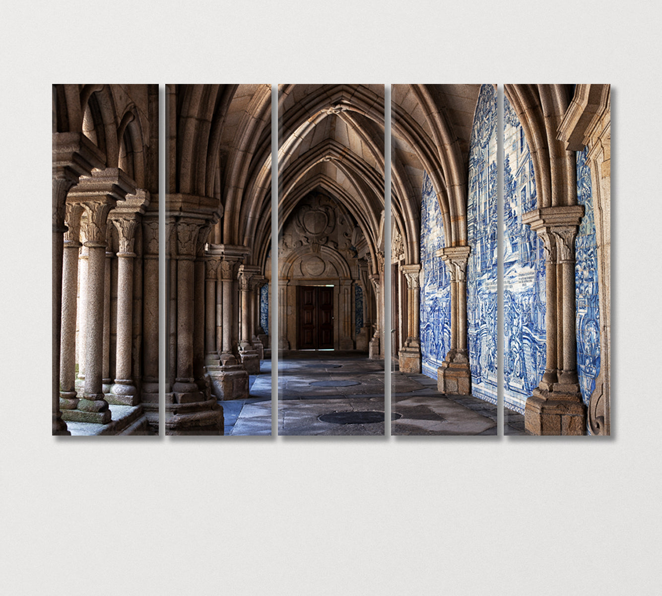 Porto Cathedral Portugal Canvas Print-Canvas Print-CetArt-5 Panels-36x24 inches-CetArt