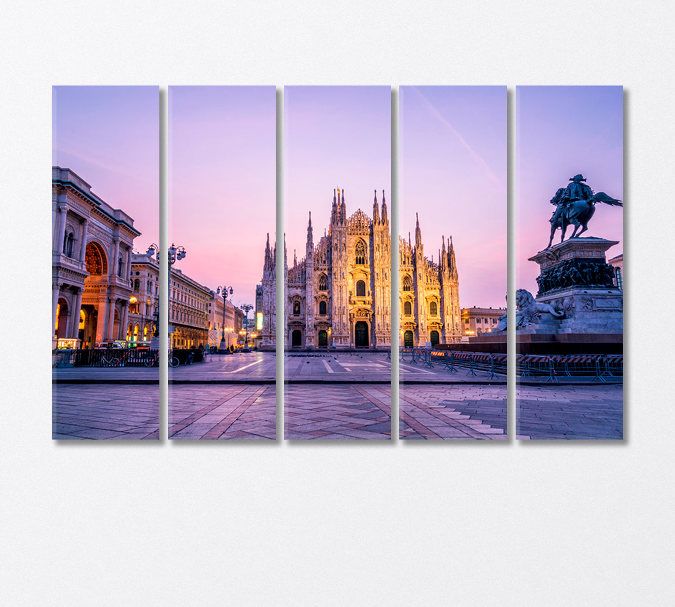 Duomo di Milano Italy Canvas Print-Canvas Print-CetArt-5 Panels-36x24 inches-CetArt