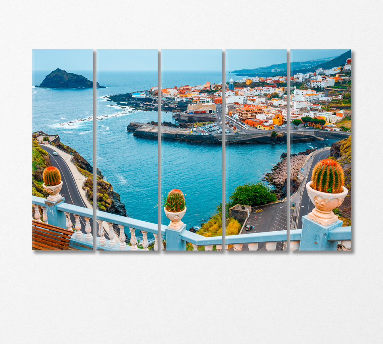 Garachico Town on Tenerife Island Canary Spain Canvas Print-Canvas Print-CetArt-5 Panels-36x24 inches-CetArt