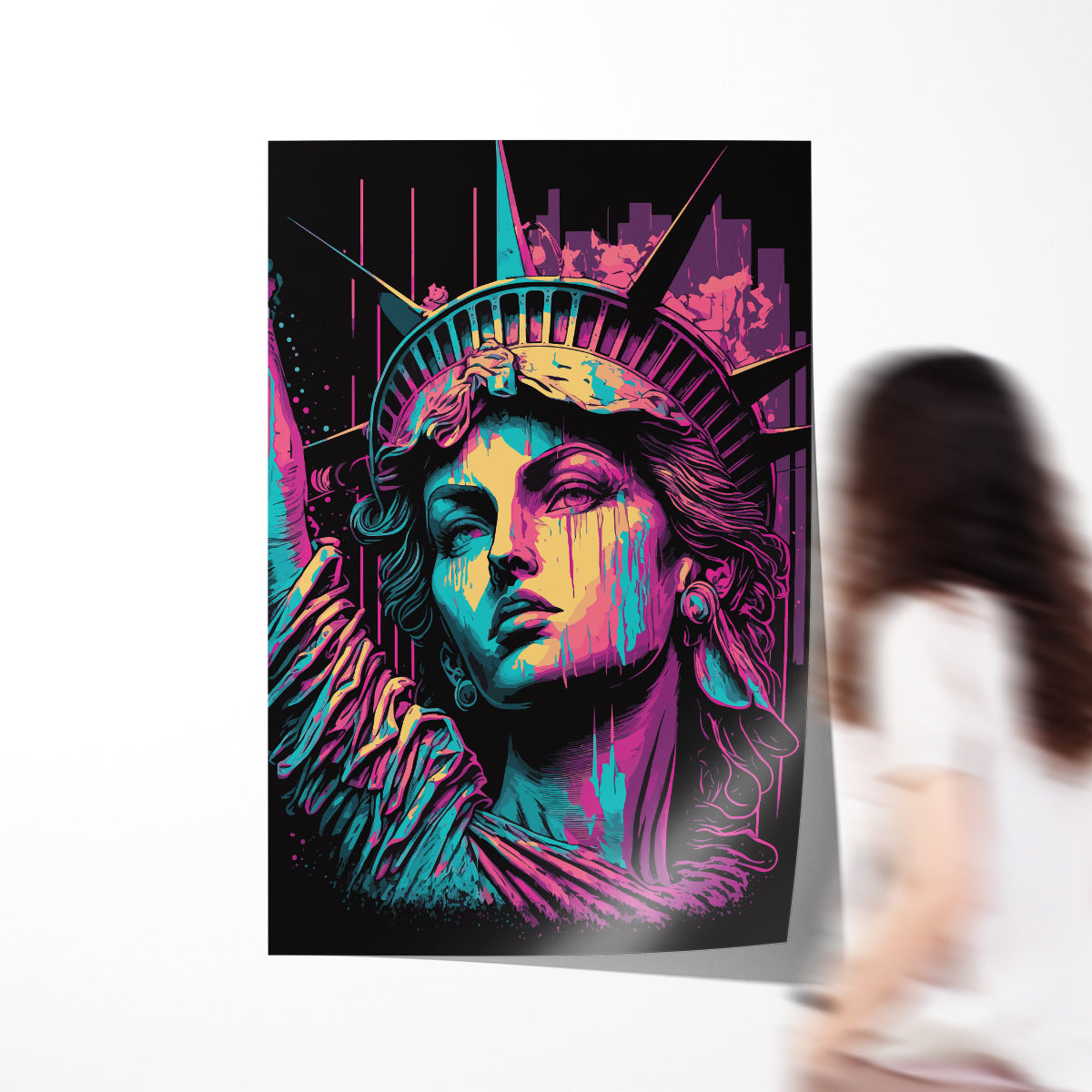 Multicolor Statue of Liberty Poster Print Modern Wall Art-Vertical Posters NOT FRAMED-CetArt-8″x10″ inches-CetArt