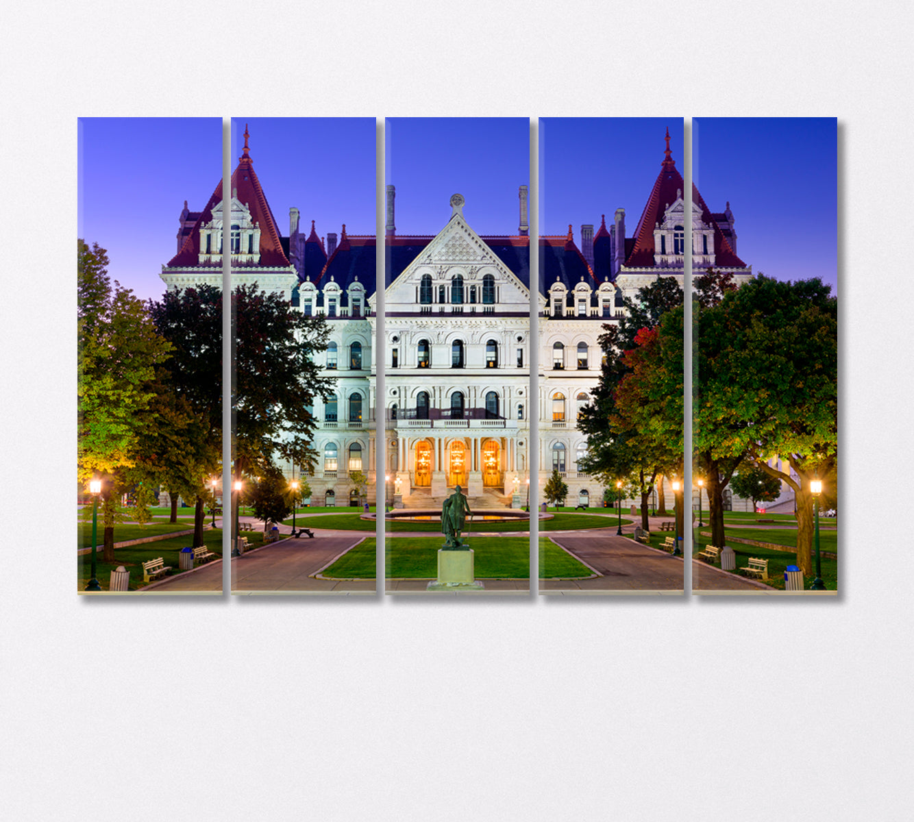 New York State Capitol USA Canvas Print-Canvas Print-CetArt-5 Panels-36x24 inches-CetArt