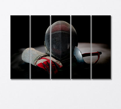 Protective Equipment for Fencing Canvas Print-Canvas Print-CetArt-5 Panels-36x24 inches-CetArt