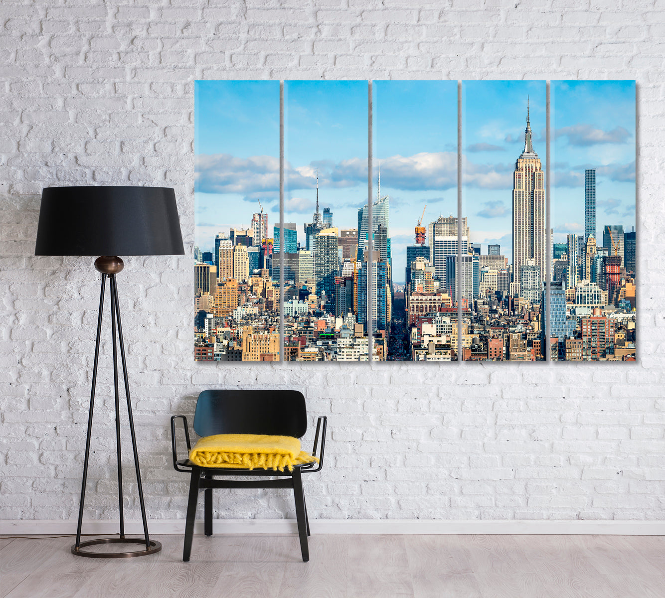 Skyscrapers Manhattan New York Canvas Print-Canvas Print-CetArt-1 Panel-24x16 inches-CetArt