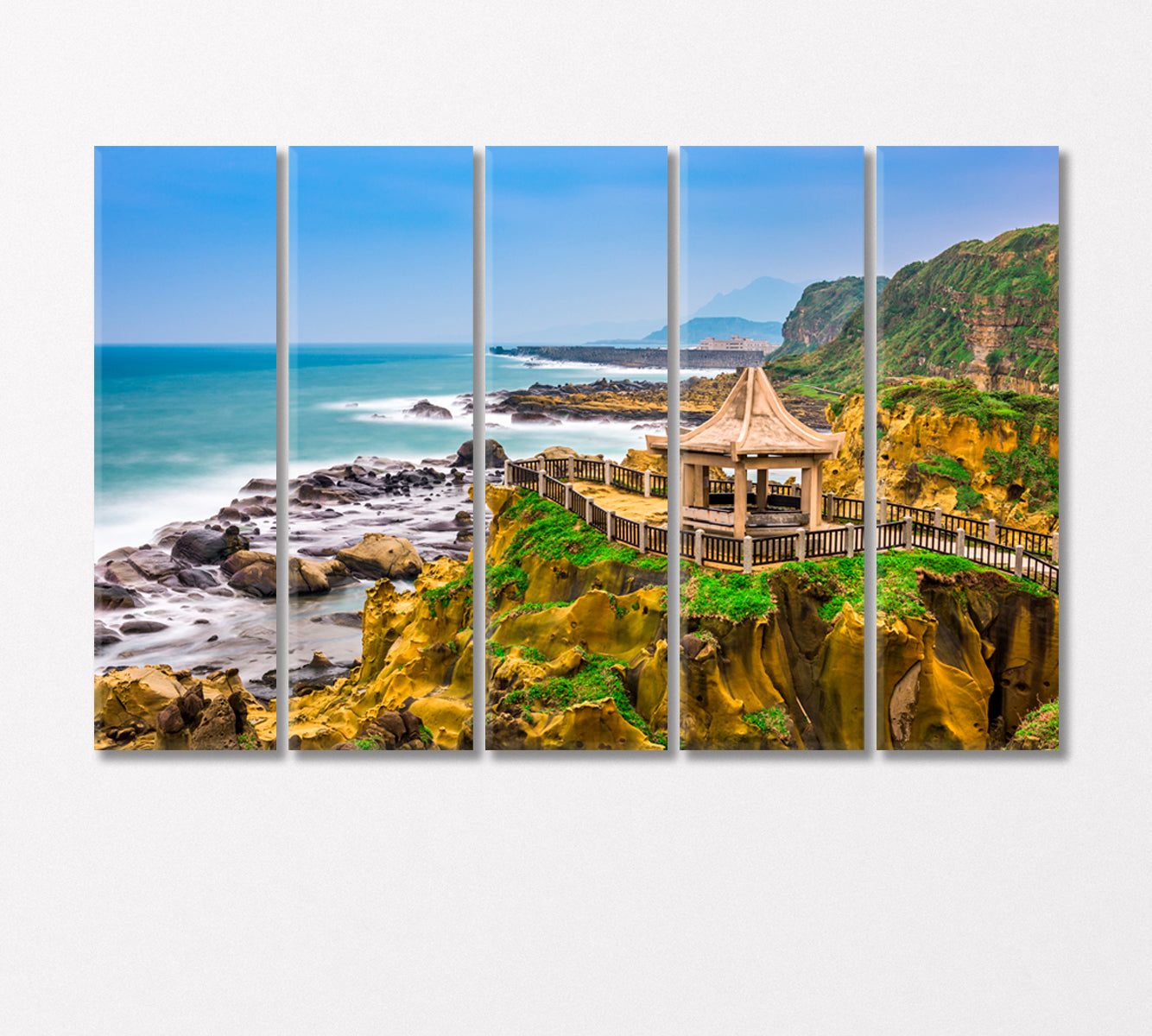 Heping Island Park in Keelung Taiwan Canvas Print-Canvas Print-CetArt-5 Panels-36x24 inches-CetArt