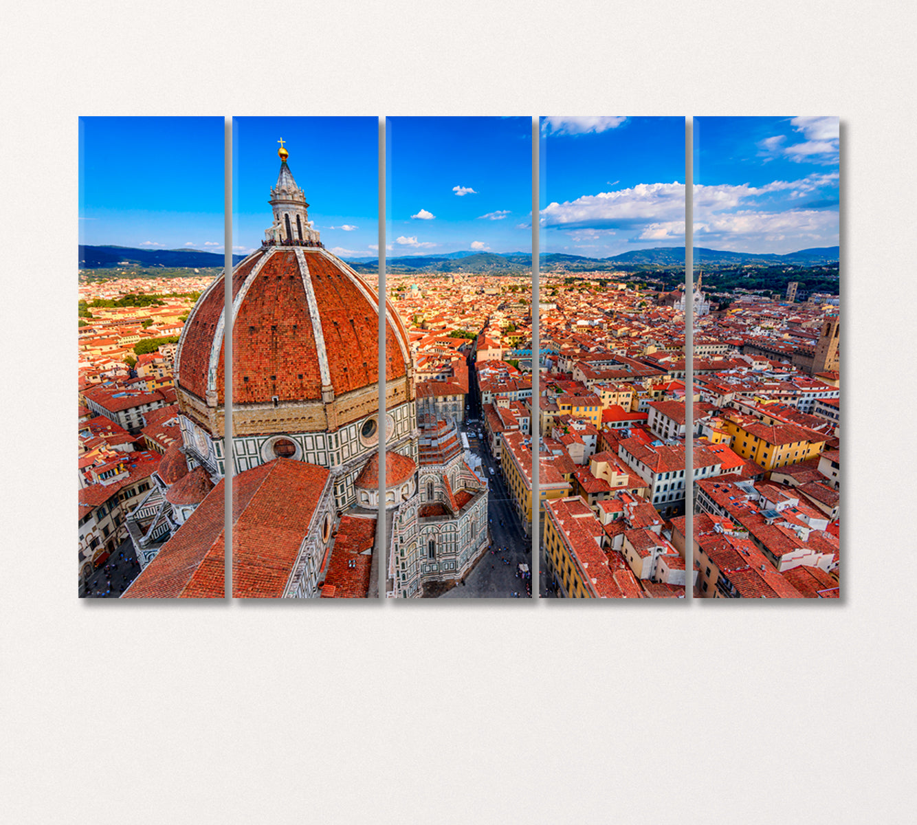 Cathedral Santa Maria Del Fiore Florence Italy Canvas Print-Canvas Print-CetArt-5 Panels-36x24 inches-CetArt