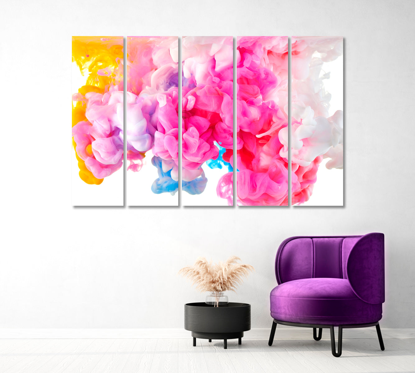 Abstract Multicolored Smoke Canvas Print-Canvas Print-CetArt-1 Panel-24x16 inches-CetArt