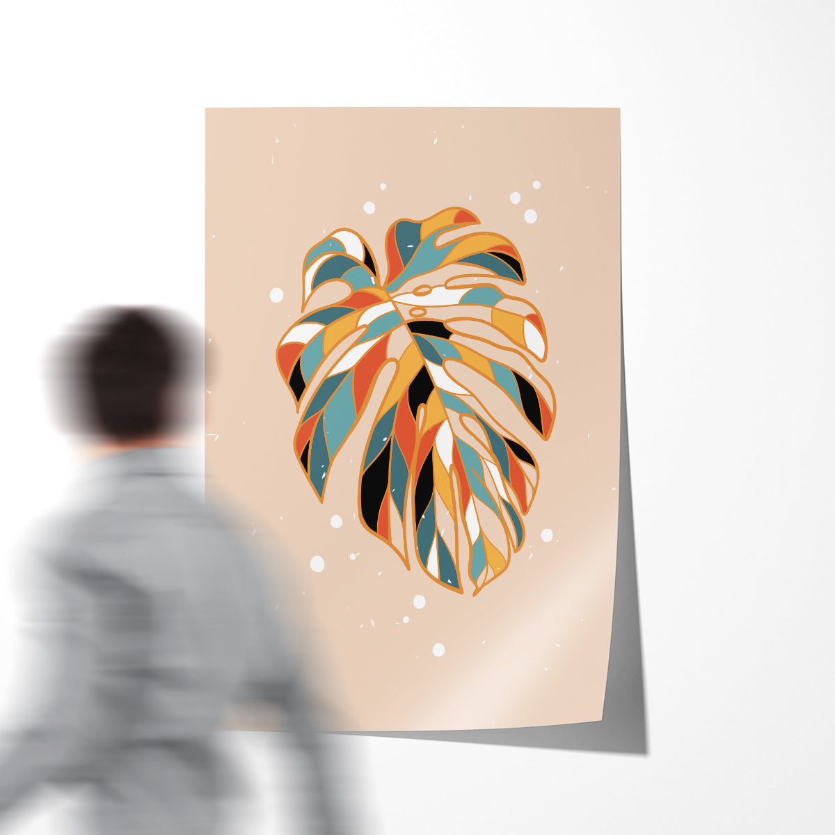 Green Monstera Leaf Poster Print Modern Wall Art-Vertical Posters NOT FRAMED-CetArt-8″x10″ inches-CetArt