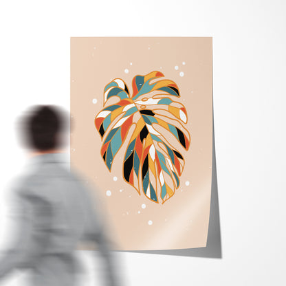 Green Monstera Leaf Poster Print Modern Wall Art-Vertical Posters NOT FRAMED-CetArt-8″x10″ inches-CetArt