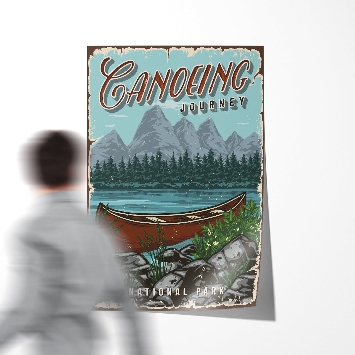 Vintage Canoe Posters Prints For Travel Inspiration-Vertical Posters NOT FRAMED-CetArt-8″x10″ inches-CetArt