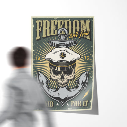 Freedom Isn't Free Veteran Man Cave Posters Wall Decorations-Vertical Posters NOT FRAMED-CetArt-8″x10″ inches-CetArt