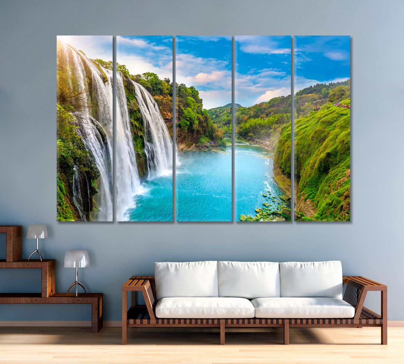 Majestic Huangoshu Falls Canvas Print-Canvas Print-CetArt-1 Panel-24x16 inches-CetArt