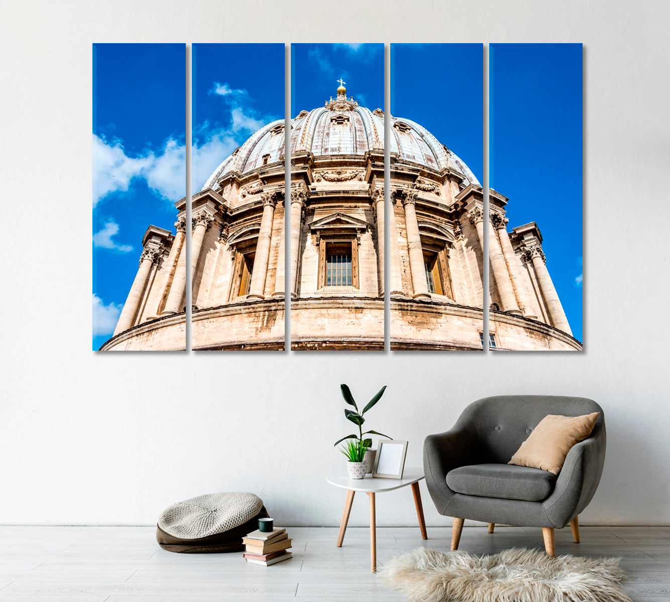 Dome of St. Peter's Basilica Vatican Italy Canvas Print-Canvas Print-CetArt-1 Panel-24x16 inches-CetArt