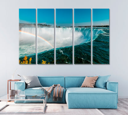 Niagara Falls with Rainbow Canada Canvas Print-Canvas Print-CetArt-1 Panel-24x16 inches-CetArt