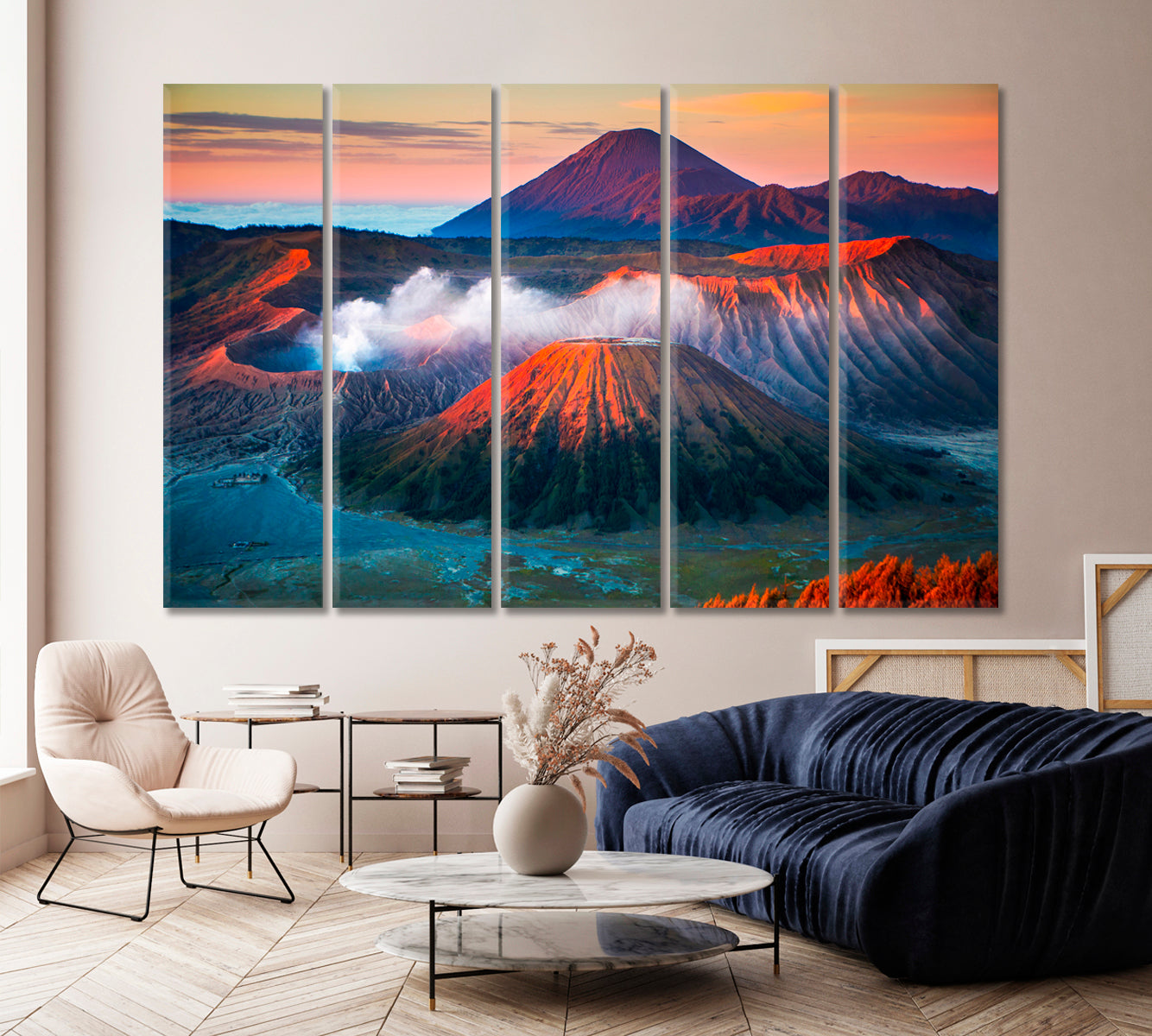 Active Volcano Bromo in Indonesia Canvas Print-Canvas Print-CetArt-1 Panel-24x16 inches-CetArt