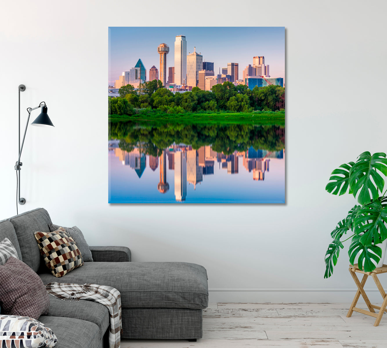 Dallas Skyline United States Canvas Print-Canvas Print-CetArt-1 panel-12x12 inches-CetArt