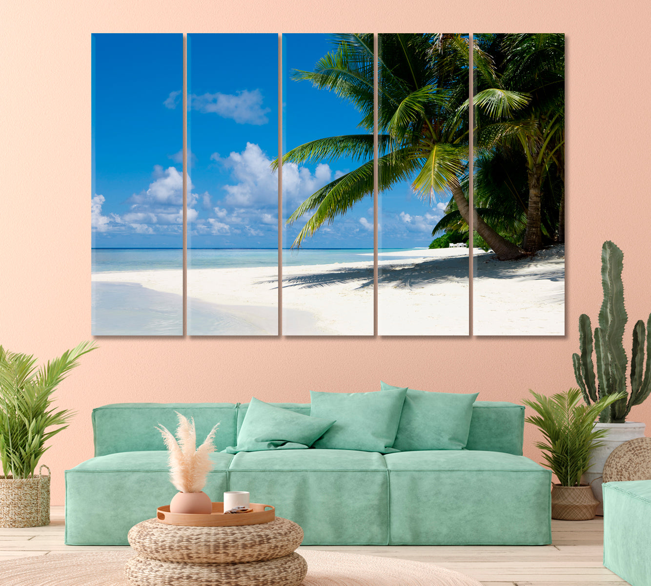 Tropical Paradise Indian Ocean Canvas Print-Canvas Print-CetArt-1 Panel-24x16 inches-CetArt