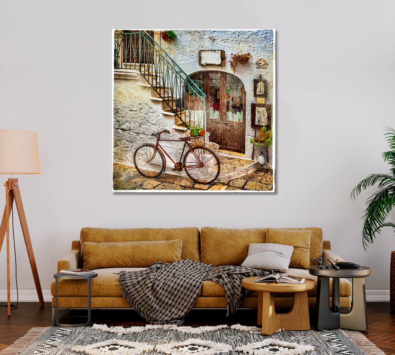 Old Street of Italy Canvas Print-Canvas Print-CetArt-1 panel-12x12 inches-CetArt