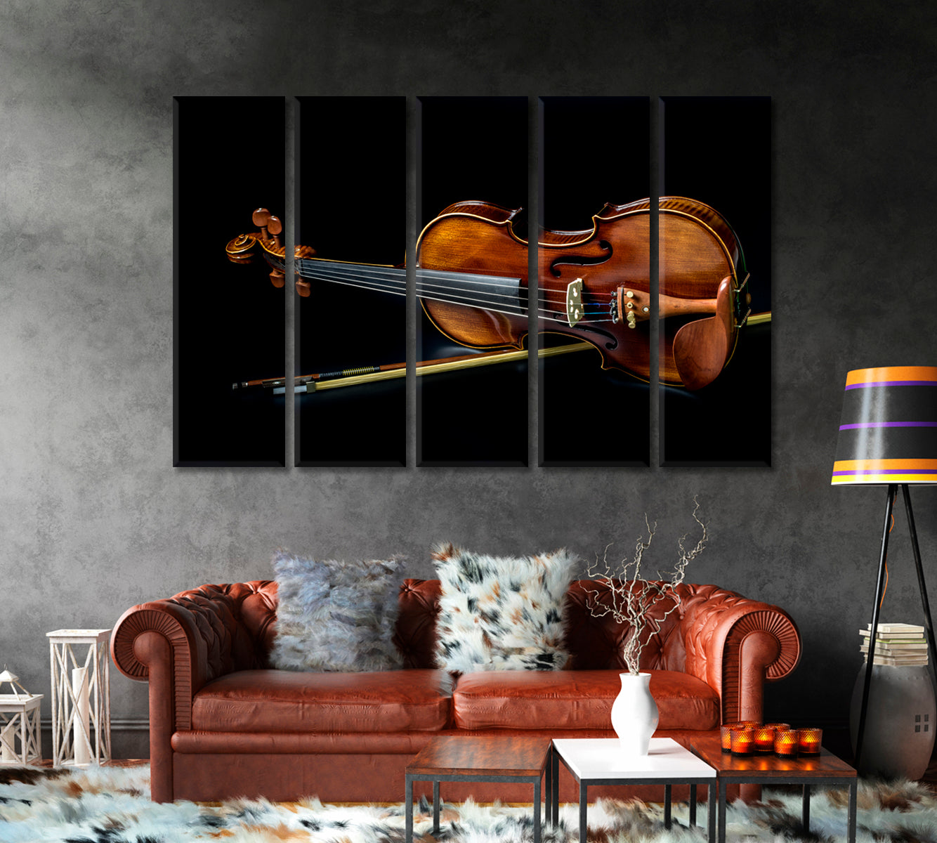 Violin Musical Instrument Canvas Print-Canvas Print-CetArt-1 Panel-24x16 inches-CetArt