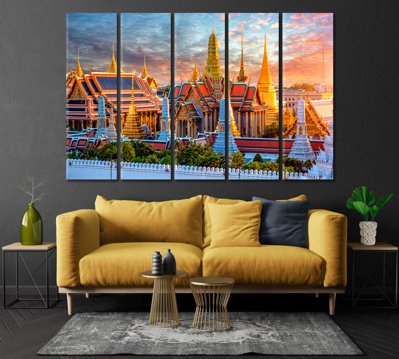 Temple of the Emerald Buddha Bangkok Thailand Canvas Print-Canvas Print-CetArt-1 Panel-24x16 inches-CetArt