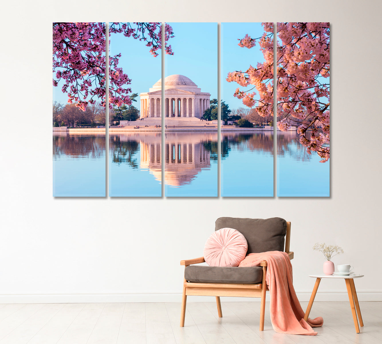 Rising Sun Illuminates Jefferson Memorial Washington USA Canvas Print-Canvas Print-CetArt-1 Panel-24x16 inches-CetArt