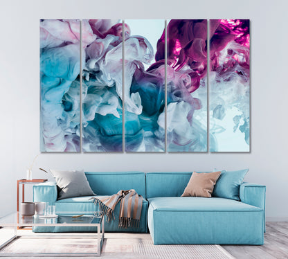 Abstract Blue and Purple Smoke Canvas Print-Canvas Print-CetArt-1 Panel-24x16 inches-CetArt