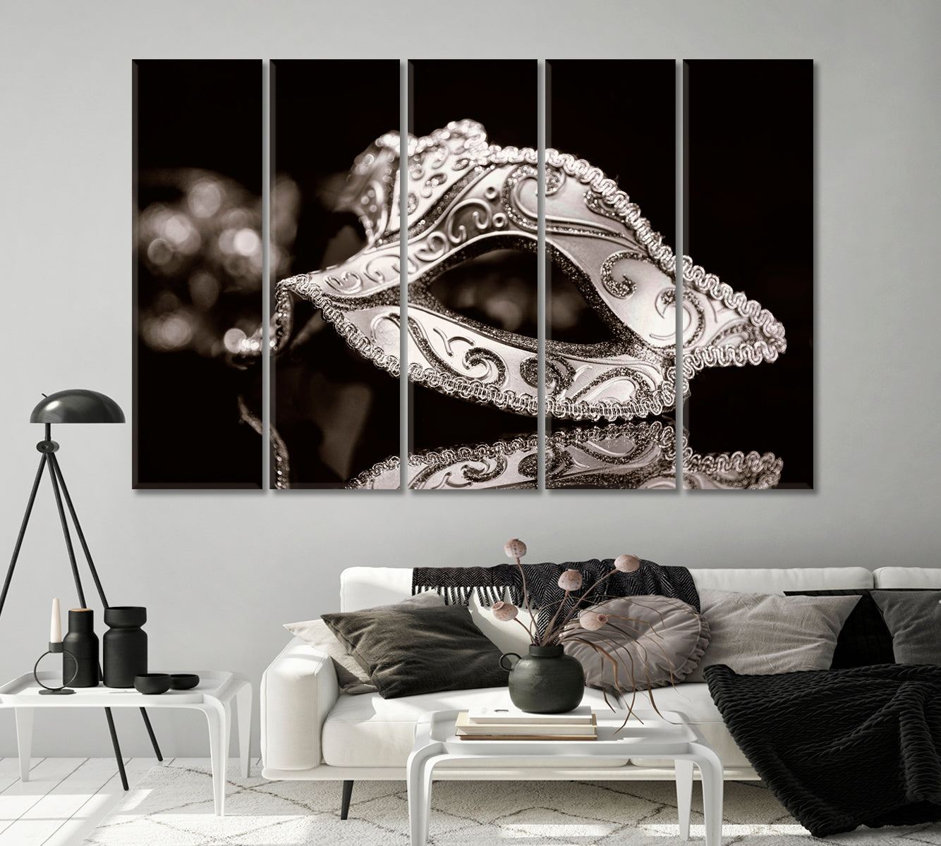 Venetian Carnival Mask Canvas Print-Canvas Print-CetArt-1 Panel-24x16 inches-CetArt