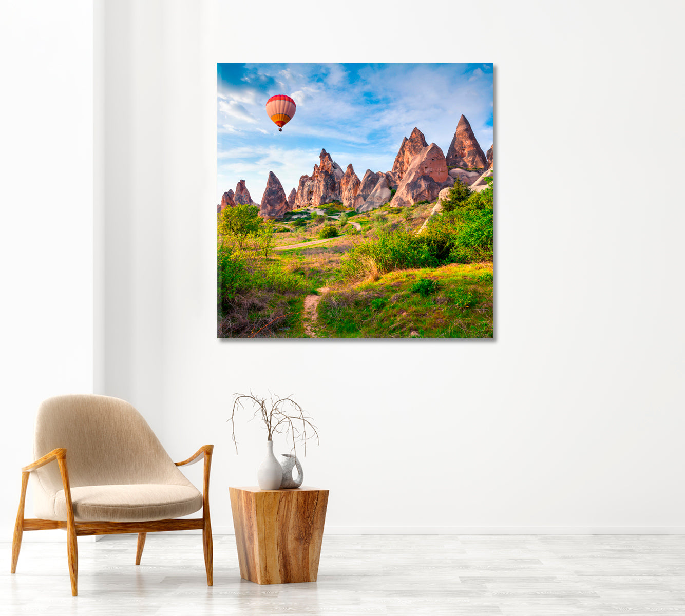 Hot Air Balloon Cappadocia Canvas Print-Canvas Print-CetArt-1 panel-12x12 inches-CetArt