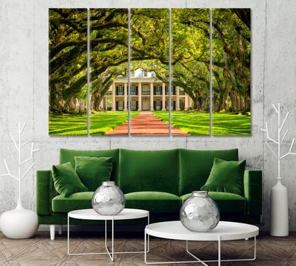 Oak Alley Plantation Louisiana Canvas Print-Canvas Print-CetArt-1 Panel-24x16 inches-CetArt