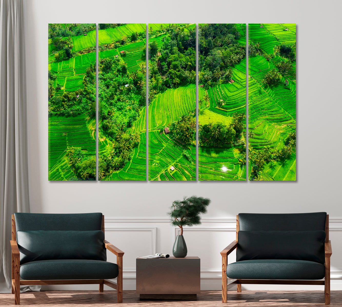 Rice Terraces Bali Indonesia Canvas Print-Canvas Print-CetArt-1 Panel-24x16 inches-CetArt