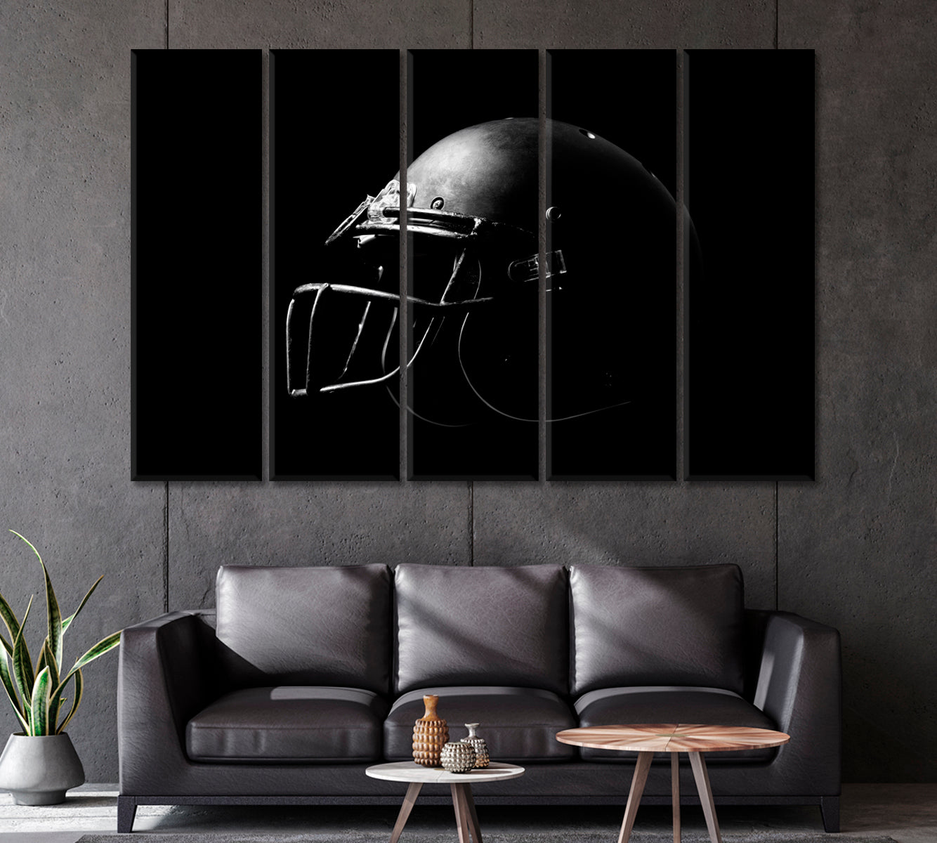 American Football Helmet Canvas Print-Canvas Print-CetArt-1 Panel-24x16 inches-CetArt