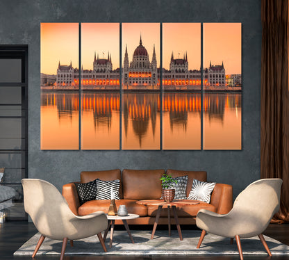 Hungarian Parliament in Budapest Canvas Print-Canvas Print-CetArt-1 Panel-24x16 inches-CetArt