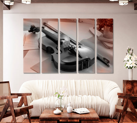 Violin in Soft Colors Canvas Print-Canvas Print-CetArt-1 Panel-24x16 inches-CetArt