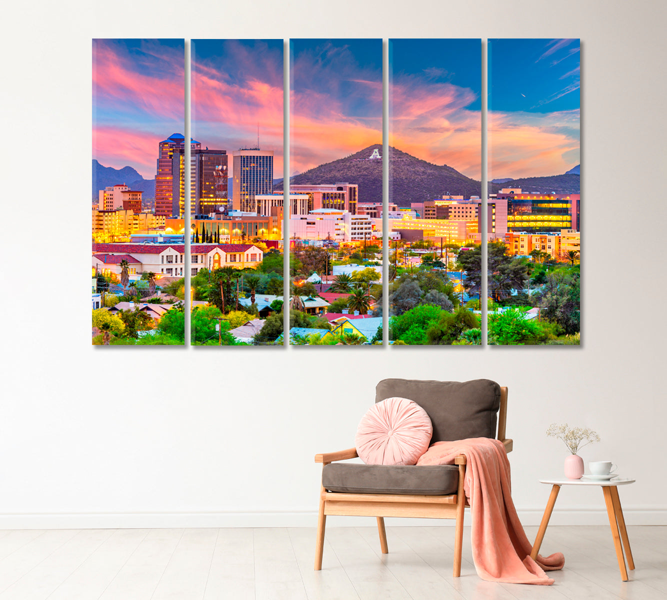 Tucson City USA Canvas Print-Canvas Print-CetArt-1 Panel-24x16 inches-CetArt