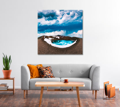 Myvatn Lake in Vulkano Crater Iceland Canvas Print-Canvas Print-CetArt-1 panel-12x12 inches-CetArt