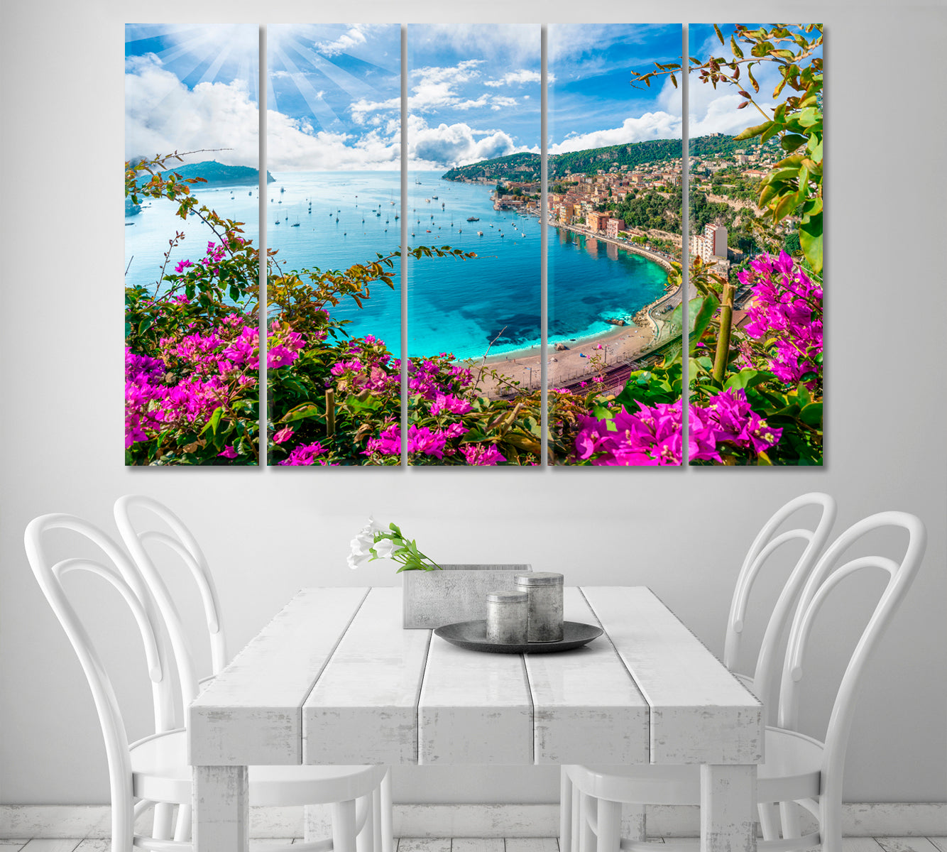 French Riviera Coast Nice France Canvas Print-Canvas Print-CetArt-1 Panel-24x16 inches-CetArt