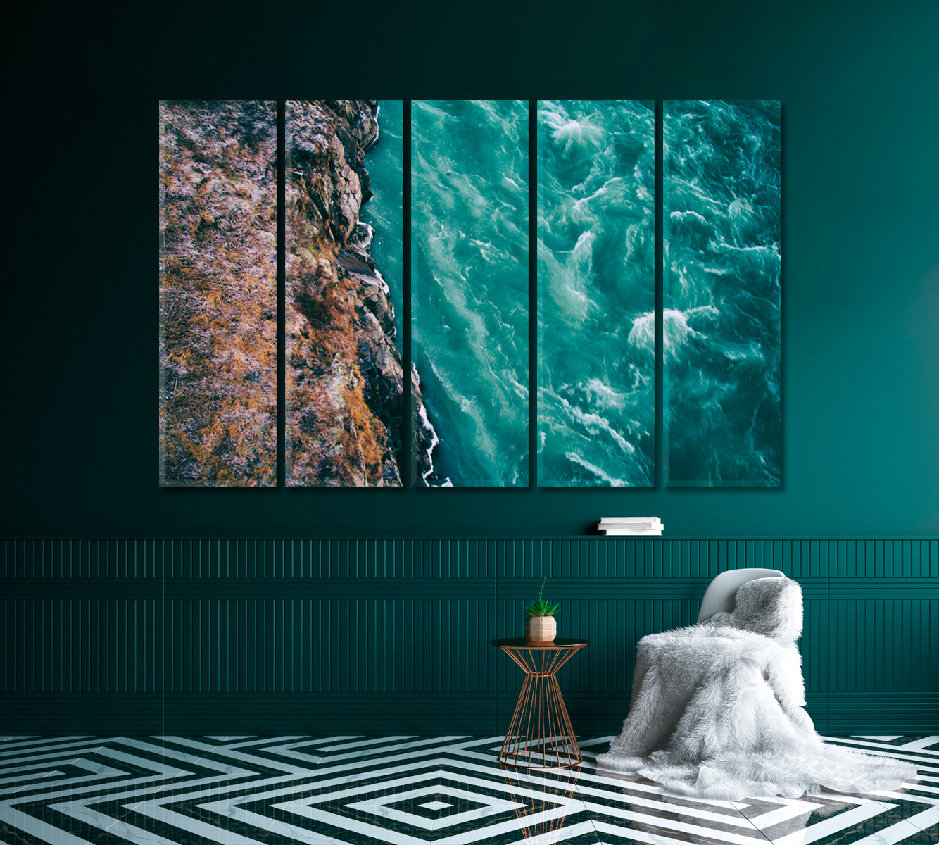 Iceland's Turquoise River Canvas Print-Canvas Print-CetArt-1 Panel-24x16 inches-CetArt