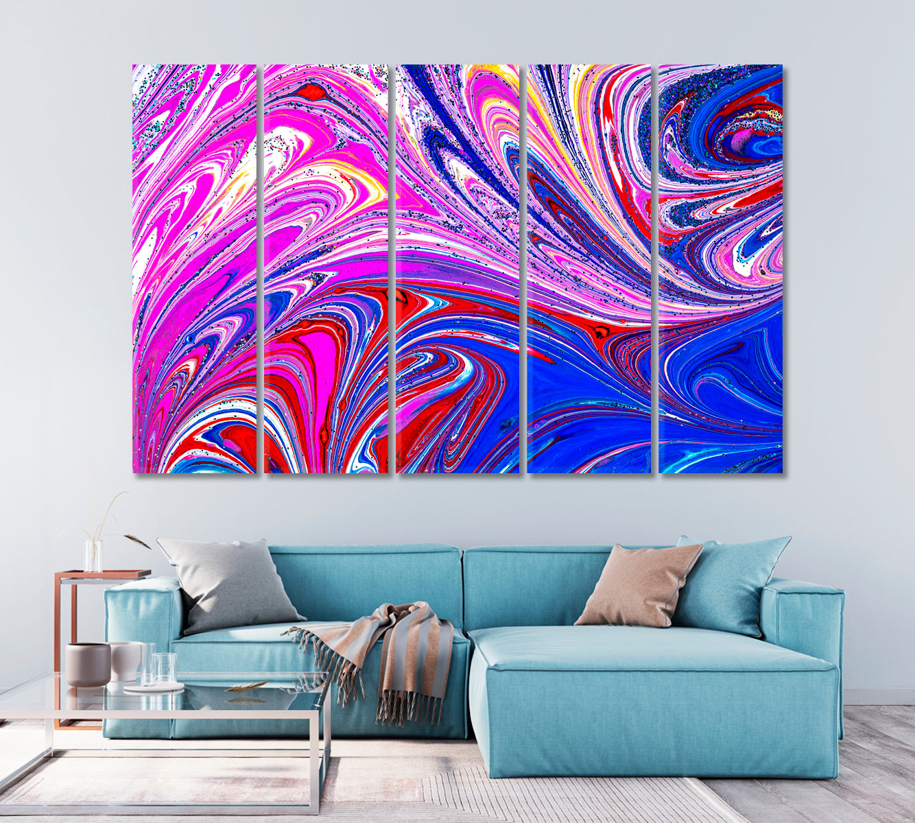 Abstract Multicolor Psychedelic Pattern Canvas Print-Canvas Print-CetArt-1 Panel-24x16 inches-CetArt