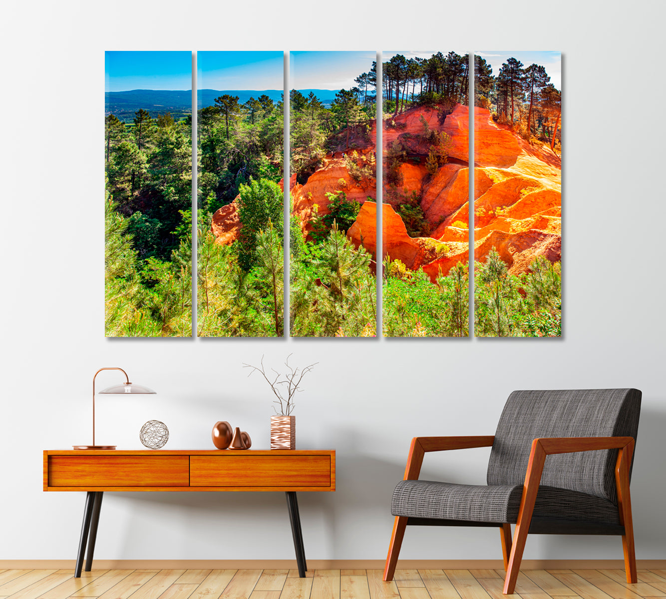 Dense Rocky Forest France Canvas Print-Canvas Print-CetArt-1 Panel-24x16 inches-CetArt