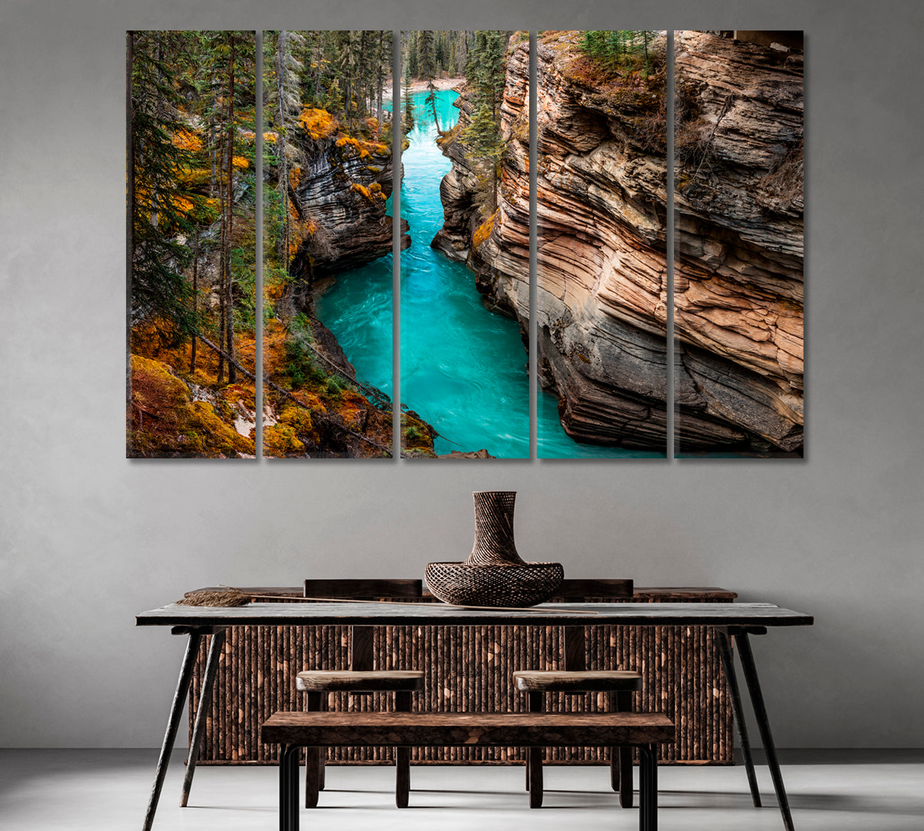 Athabasca Falls Jasper National Park Canada Canvas Print-Canvas Print-CetArt-1 Panel-24x16 inches-CetArt