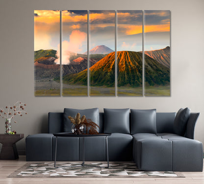 Mountains Bromo and Sumeru Java Indonesia Canvas Print-Canvas Print-CetArt-1 Panel-24x16 inches-CetArt