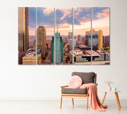 Jersey City High Rise at Sunset Canvas Print-Canvas Print-CetArt-1 Panel-24x16 inches-CetArt