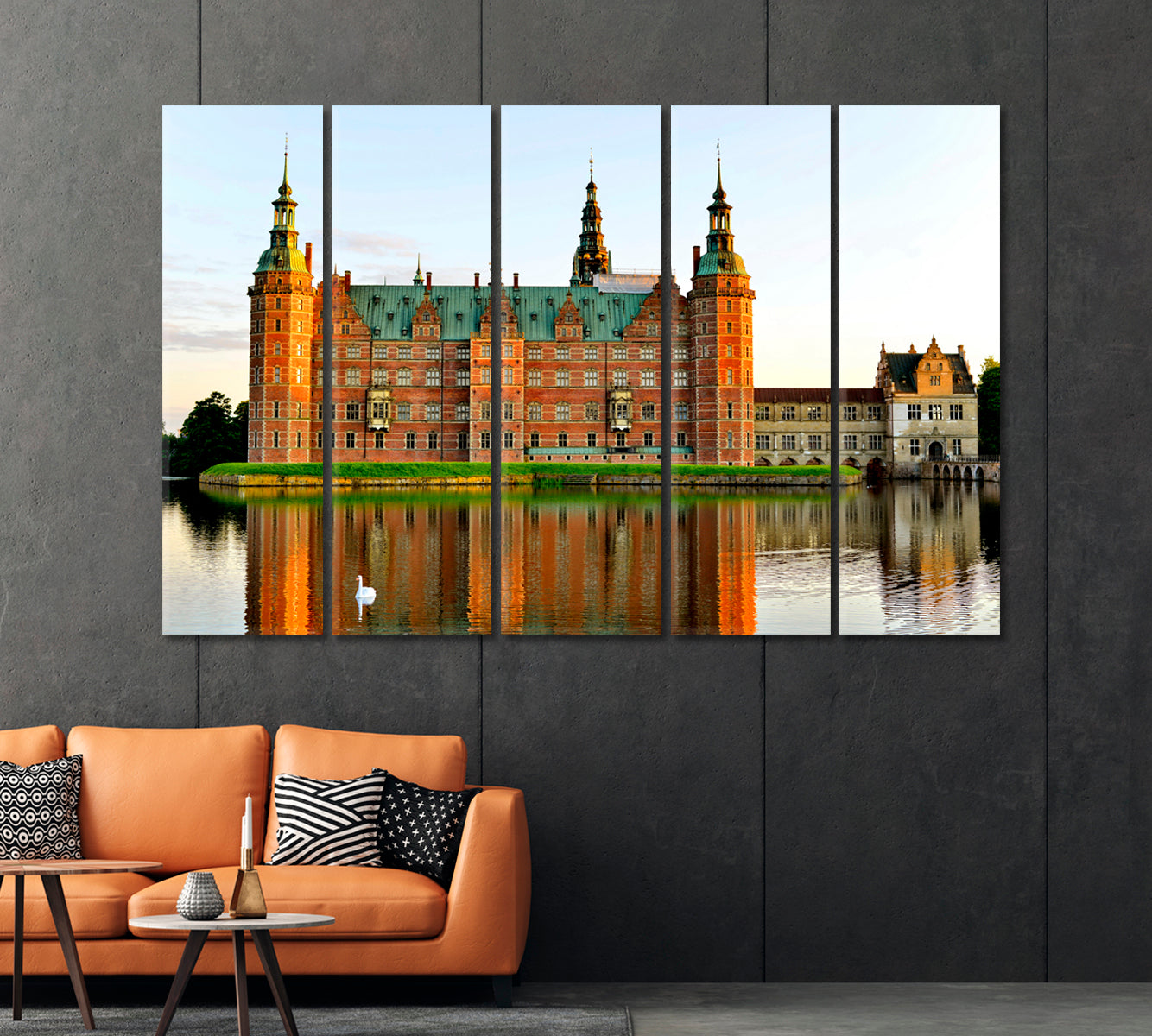 Frederiksborg Castle Denmark Canvas Print-Canvas Print-CetArt-1 Panel-24x16 inches-CetArt