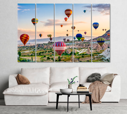 Colorful Balloon Festival in Cappadocia Turkey Canvas Print-Canvas Print-CetArt-1 Panel-24x16 inches-CetArt