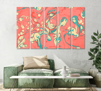 Abstract Liquid Marble Canvas Print-Canvas Print-CetArt-5 Panels-36x24 inches-CetArt