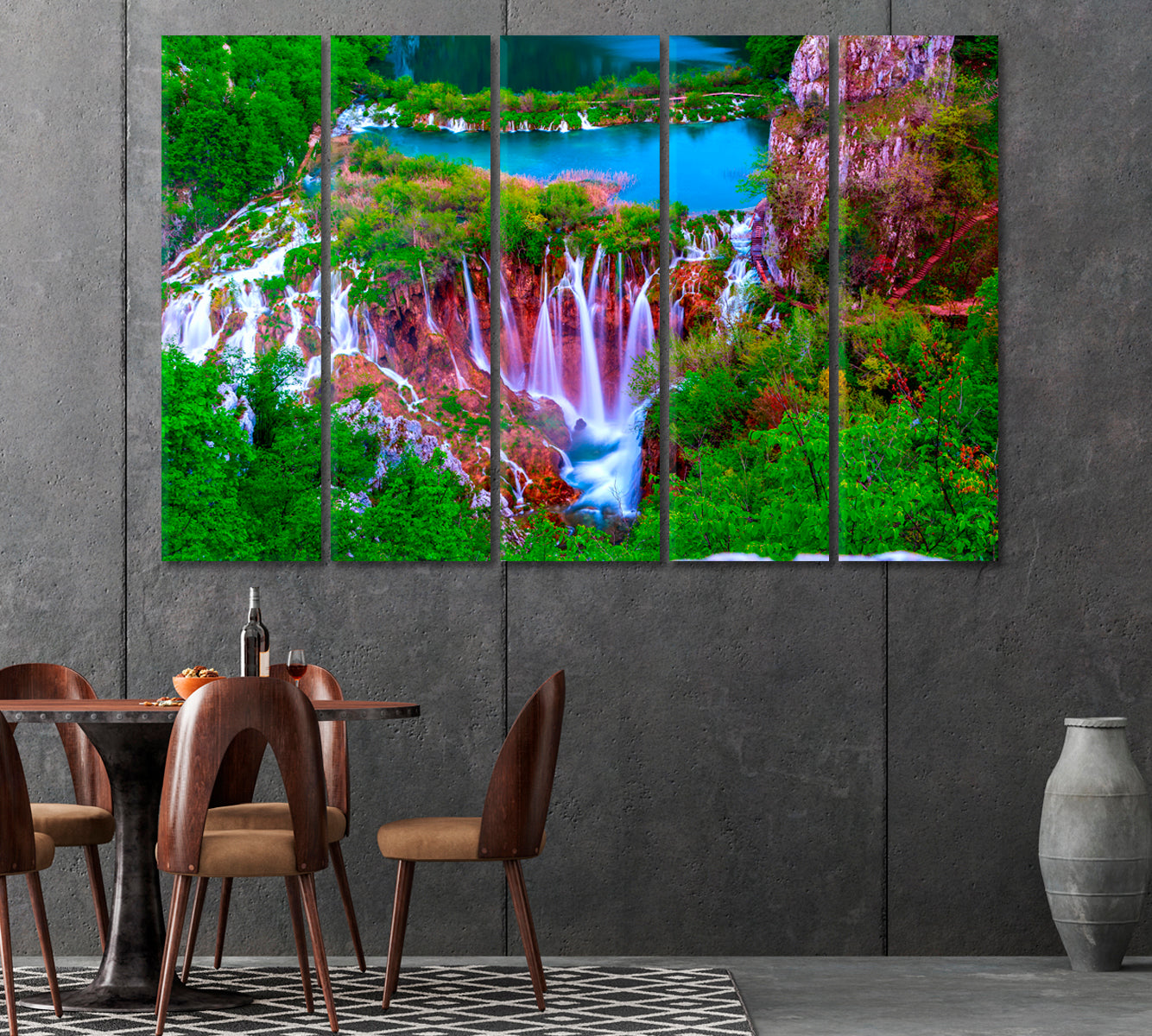 Waterfalls in Plitvice National Park Croatia Canvas Print-Canvas Print-CetArt-1 Panel-24x16 inches-CetArt