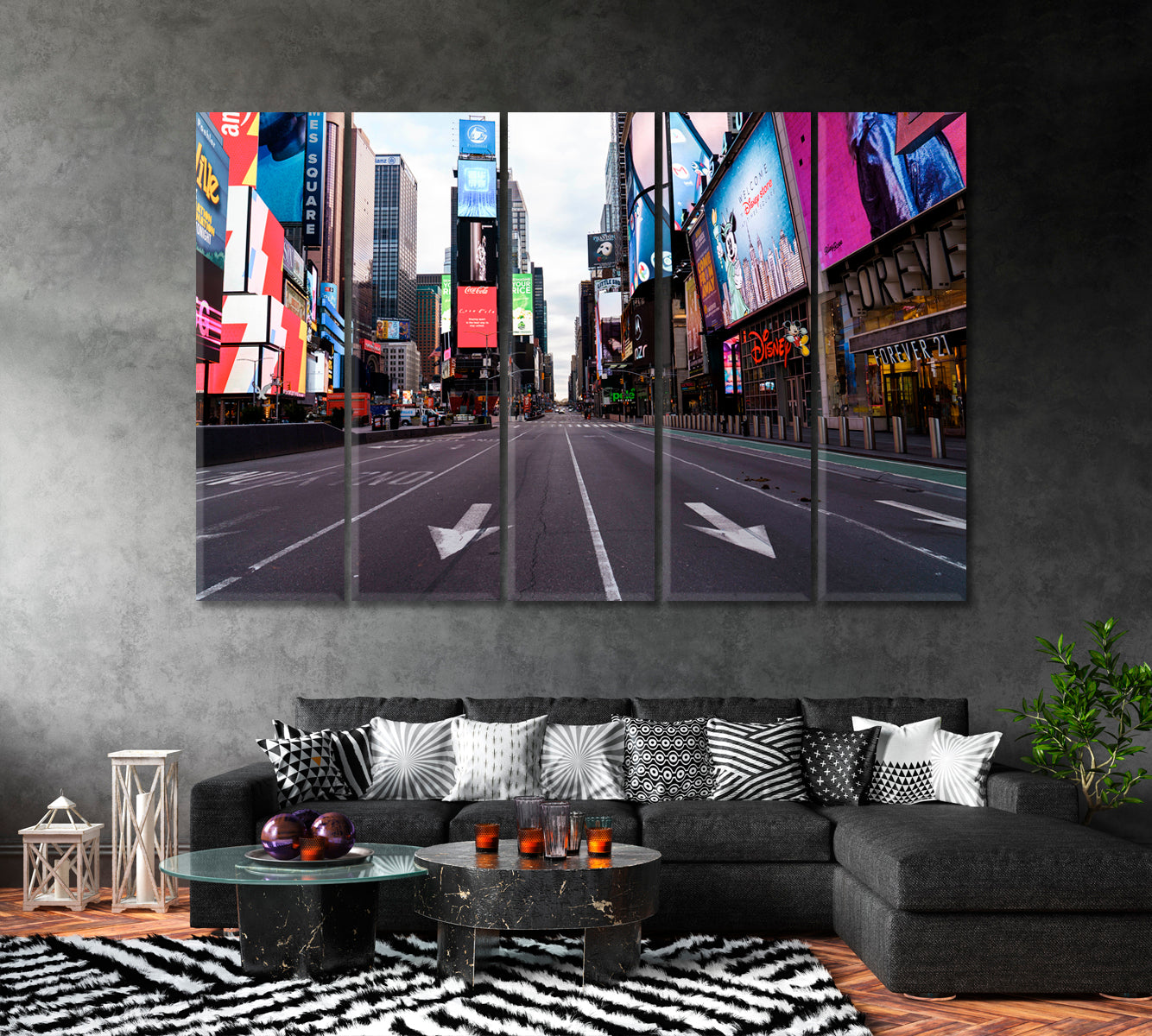 Time Square New York Canvas Print-Canvas Print-CetArt-1 Panel-24x16 inches-CetArt