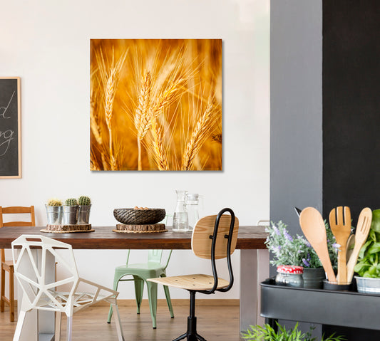 Golden Wheat Field Canvas Print-Canvas Print-CetArt-1 panel-12x12 inches-CetArt