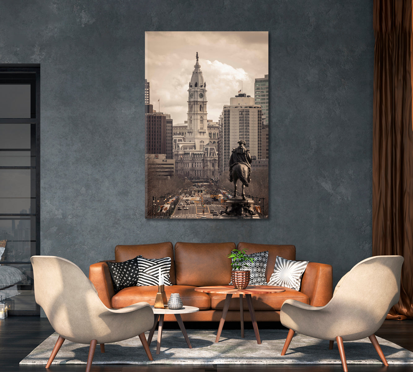 Philadelphia City Hall USA Canvas Print-Canvas Print-CetArt-1 panel-16x24 inches-CetArt