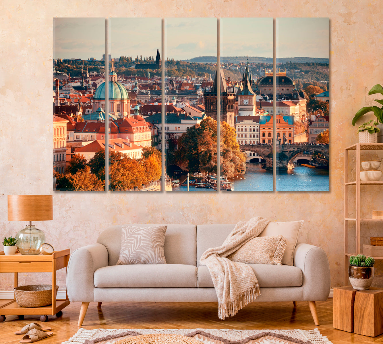 Historical Buildings of Prague Czech Republic Canvas Print-Canvas Print-CetArt-1 Panel-24x16 inches-CetArt